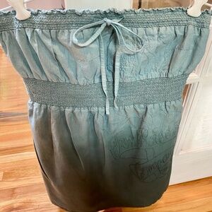 Fox Green -Blue Ombre Tube Top Mini Dress, Size M - 27 inches